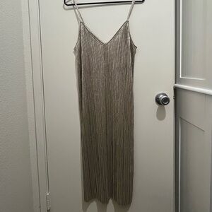 & Other Stories Metallic Midi Dress